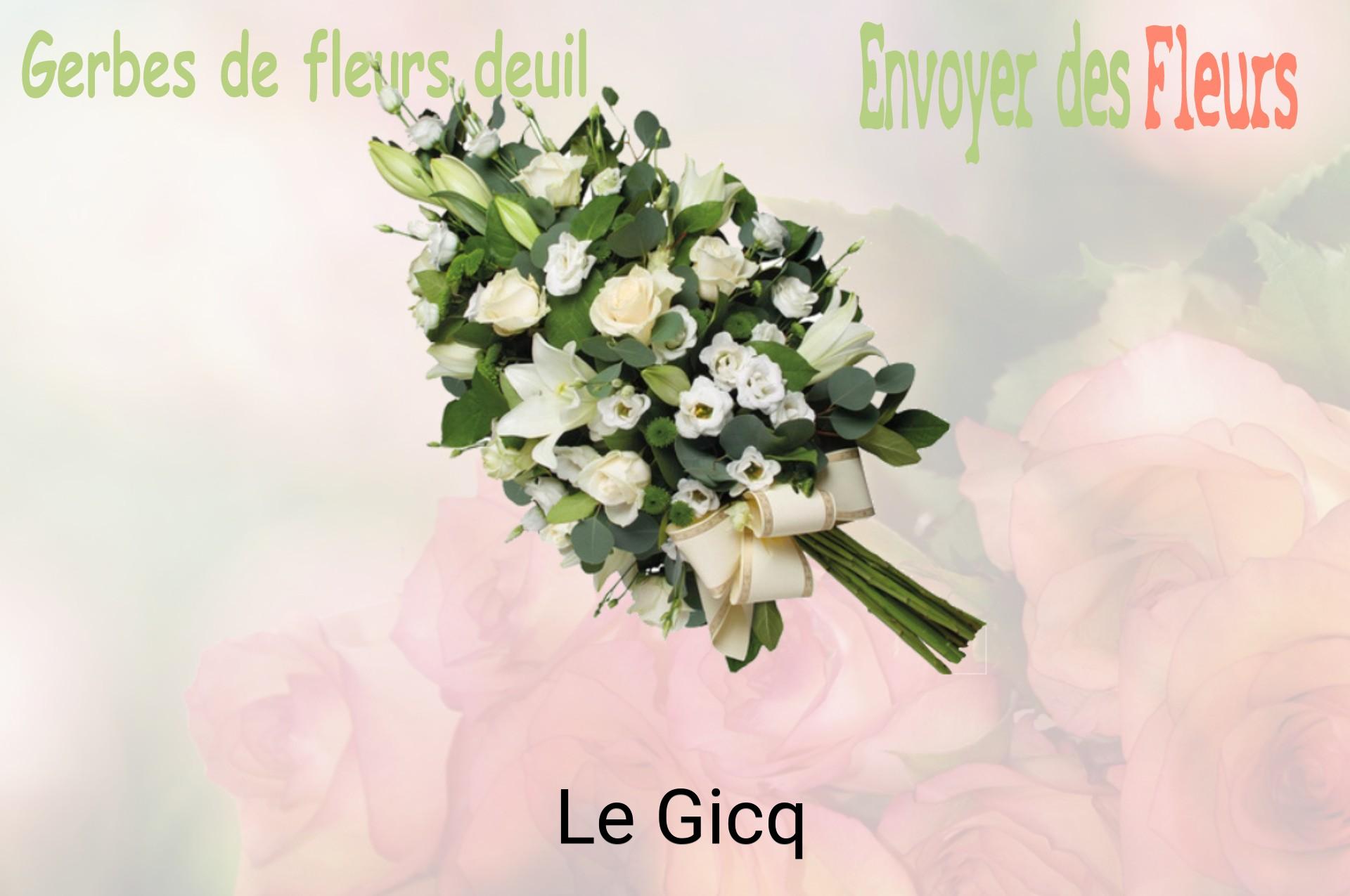 Gerbe de fleurs de deuil livrée à Le Gicq